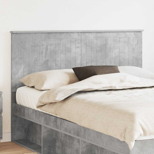 Hoofdbord met hoofdeinde Beton Grijs 140 cm Bewerkt hout is nu te koop bij PeponiXL, paradijselijk wonen!