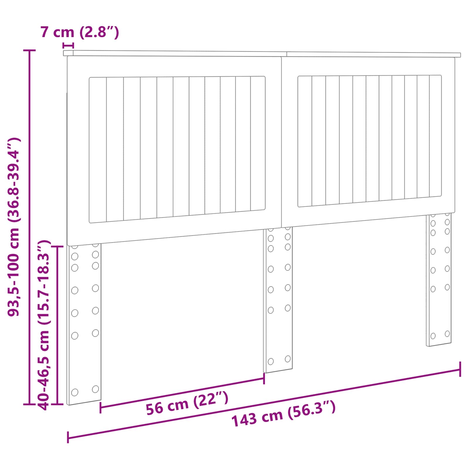 Hoofdbord met hoofdeinde Beton Grijs 140 cm Bewerkt hout is nu te koop bij PeponiXL, paradijselijk wonen!