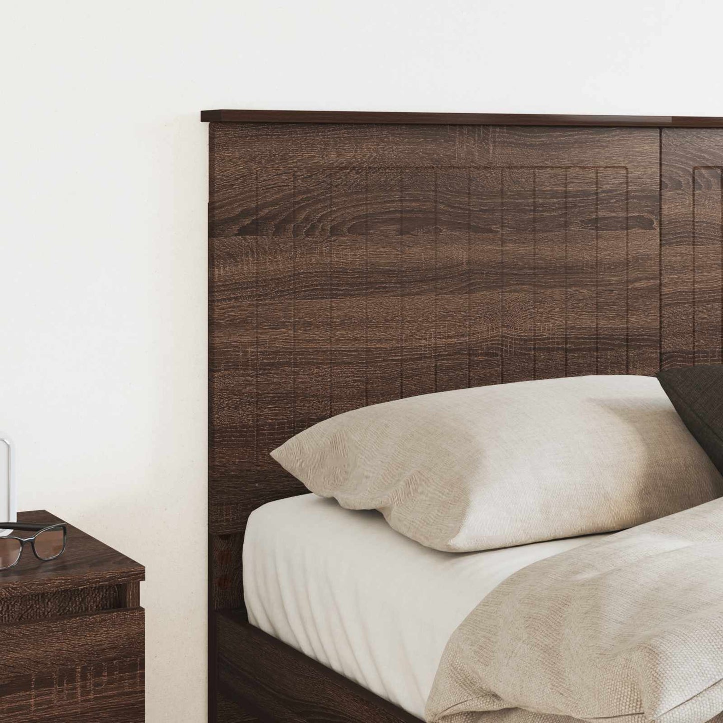 Hoofdbord met hoofdeinde Bruin Eiken 140 cm Bewerkt hout is nu te koop bij PeponiXL, paradijselijk wonen!