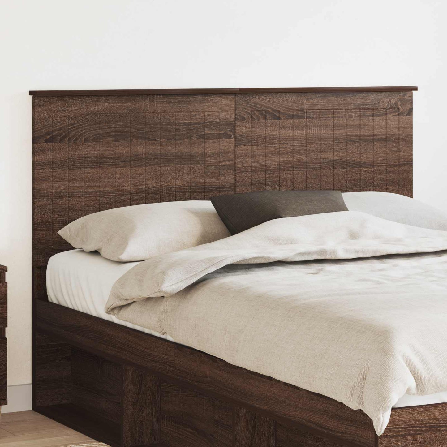 Hoofdbord met hoofdeinde Bruin Eiken 140 cm Bewerkt hout is nu te koop bij PeponiXL, paradijselijk wonen!
