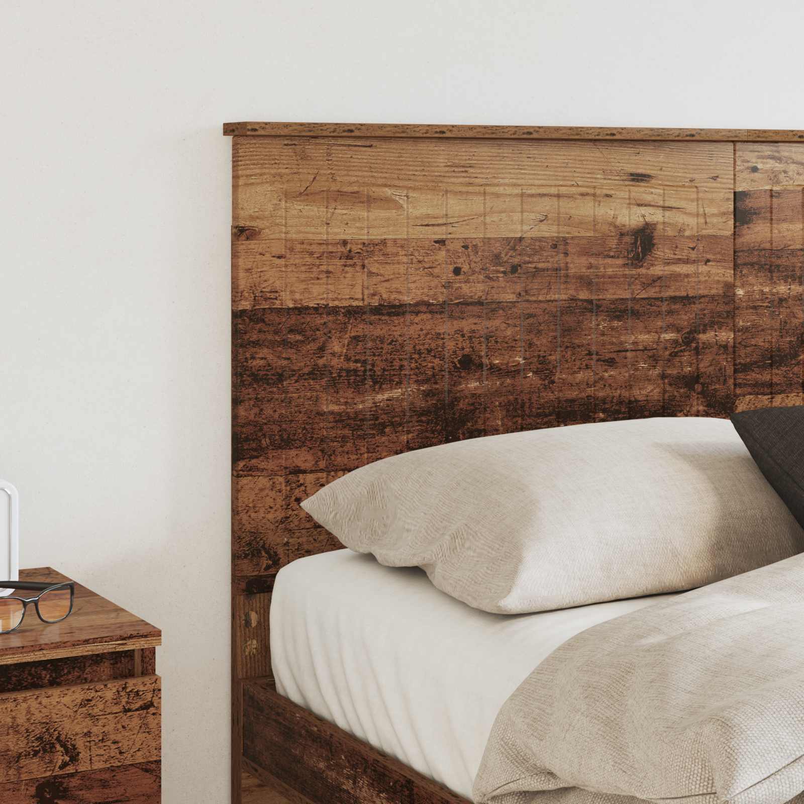 Hoofdbord met hoofdeinde Oud Hout 140 cm Bewerkt hout is nu te koop bij PeponiXL, paradijselijk wonen!