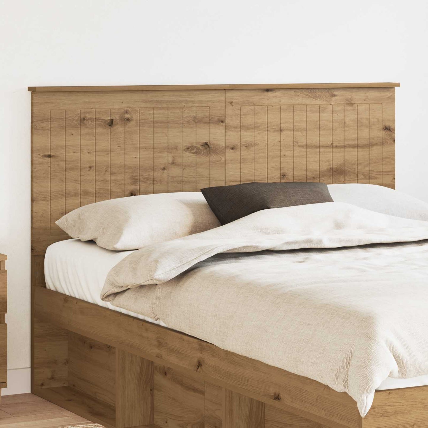 Hoofdbord met hoofdeinde Artisan Eiken 140 cm Bewerkt hout is nu te koop bij PeponiXL, paradijselijk wonen!