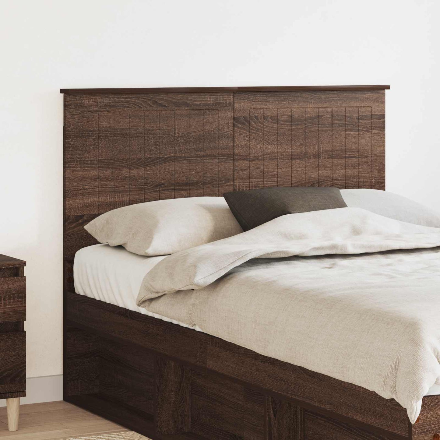 Hoofdbord met hoofdeinde Bruin Eiken 135 cm Bewerkt hout is nu te koop bij PeponiXL, paradijselijk wonen!