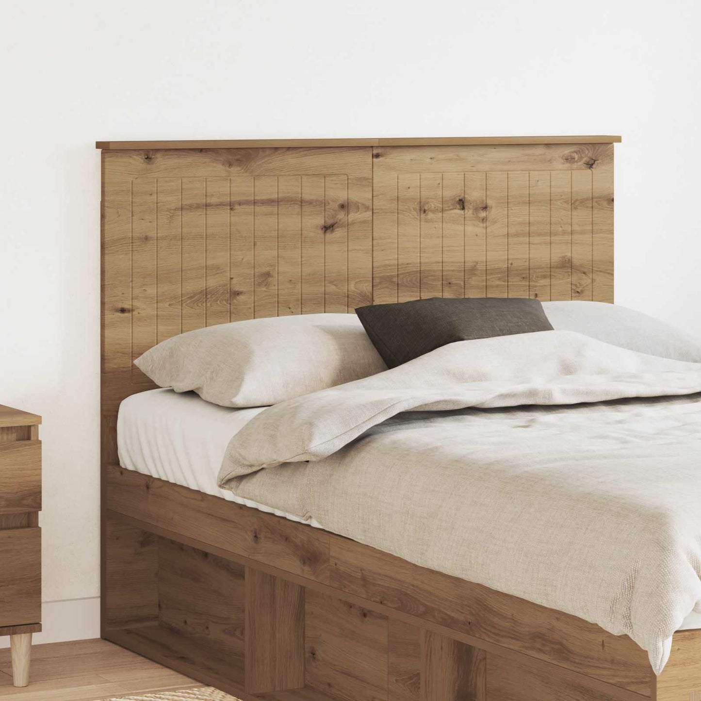 Hoofdbord met hoofdeinde Artisan Eiken 135 cm Bewerkt hout is nu te koop bij PeponiXL, paradijselijk wonen!