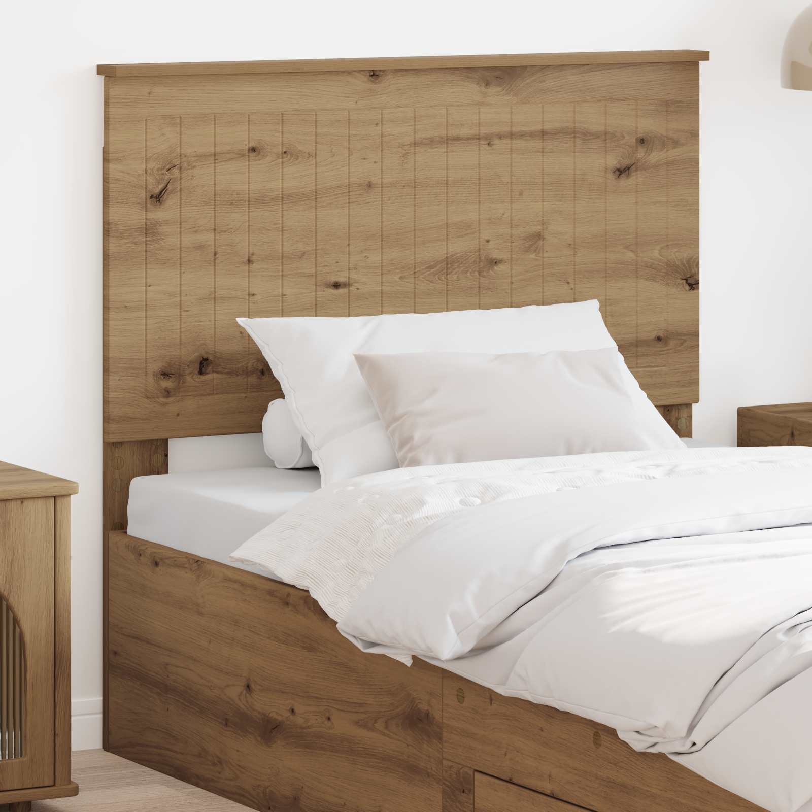 Hoofdbord met hoofdeinde Artisan Eiken 100 cm Bewerkt hout is nu te koop bij PeponiXL, paradijselijk wonen!