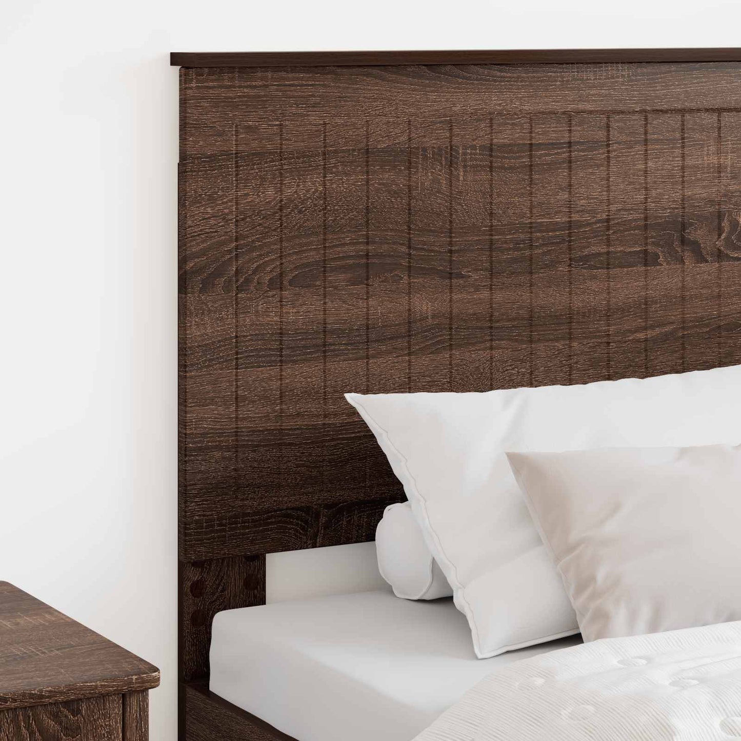Hoofdbord met hoofdeinde Bruin Eiken 90 cm Bewerkt hout is nu te koop bij PeponiXL, paradijselijk wonen!