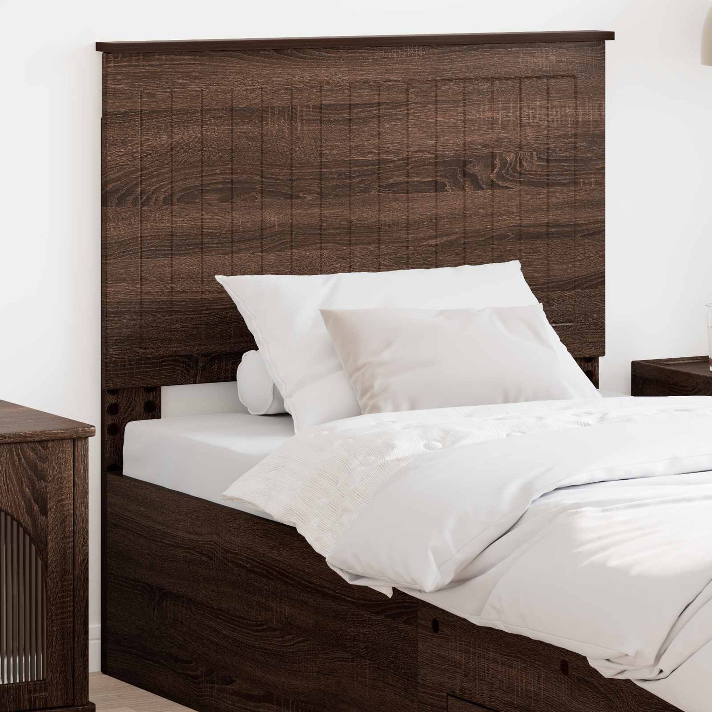 Hoofdbord met hoofdeinde Bruin Eiken 90 cm Bewerkt hout is nu te koop bij PeponiXL, paradijselijk wonen!
