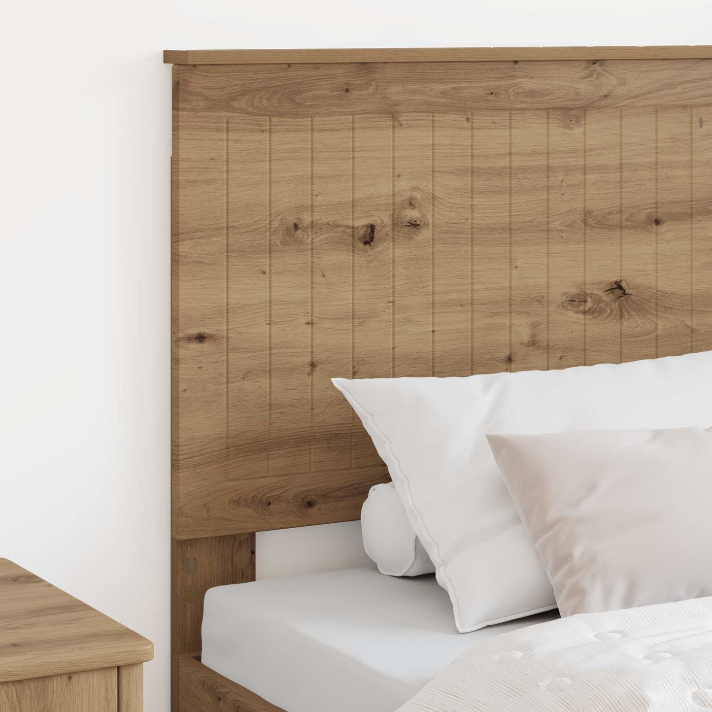 Hoofdbord met hoofdeinde Artisan Eiken 90 cm Bewerkt hout is nu te koop bij PeponiXL, paradijselijk wonen!