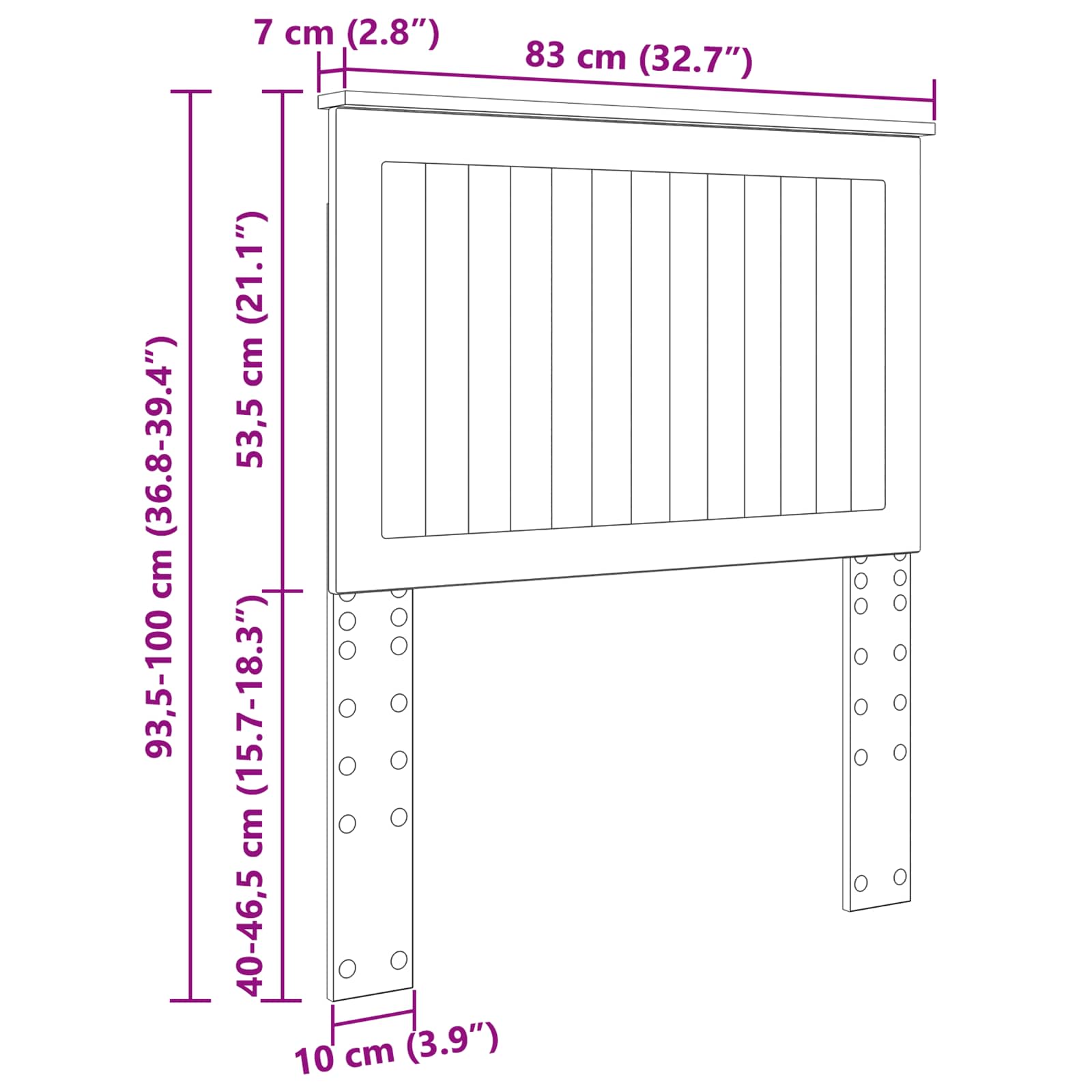 Hoofdbord met hoofdeinde Beton Grijs 80 cm Bewerkt hout is nu te koop bij PeponiXL, paradijselijk wonen!