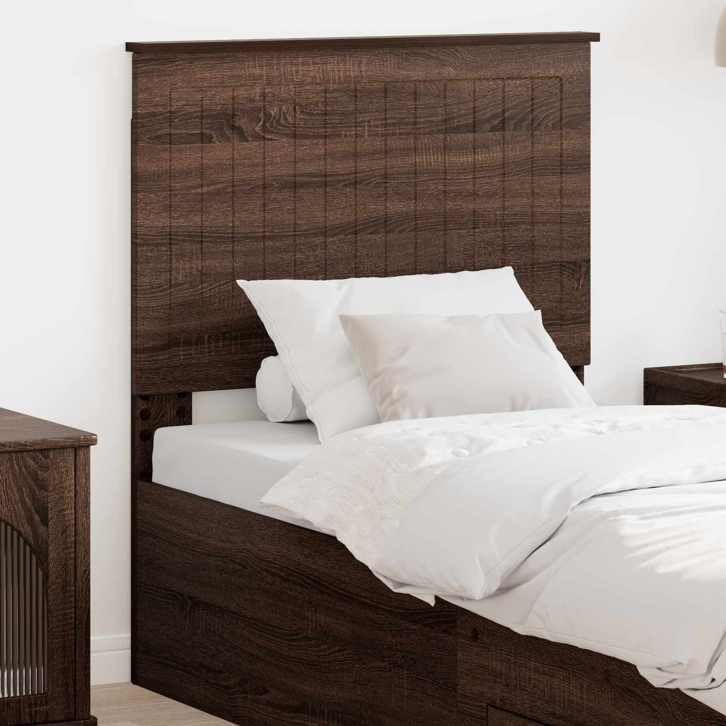 Hoofdbord met hoofdeinde Bruin Eiken 80 cm Bewerkt hout is nu te koop bij PeponiXL, paradijselijk wonen!