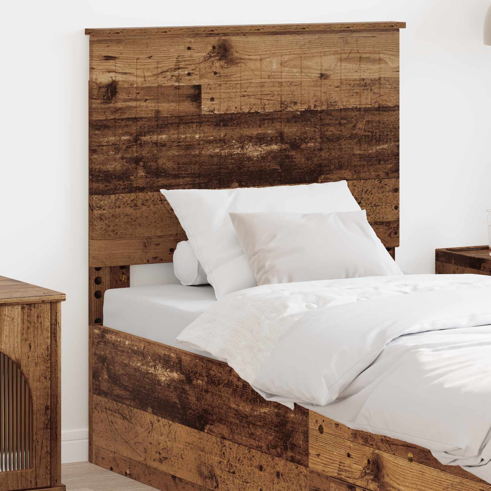 Hoofdbord met hoofdeinde Oud Hout 80 cm Bewerkt hout is nu te koop bij PeponiXL, paradijselijk wonen!