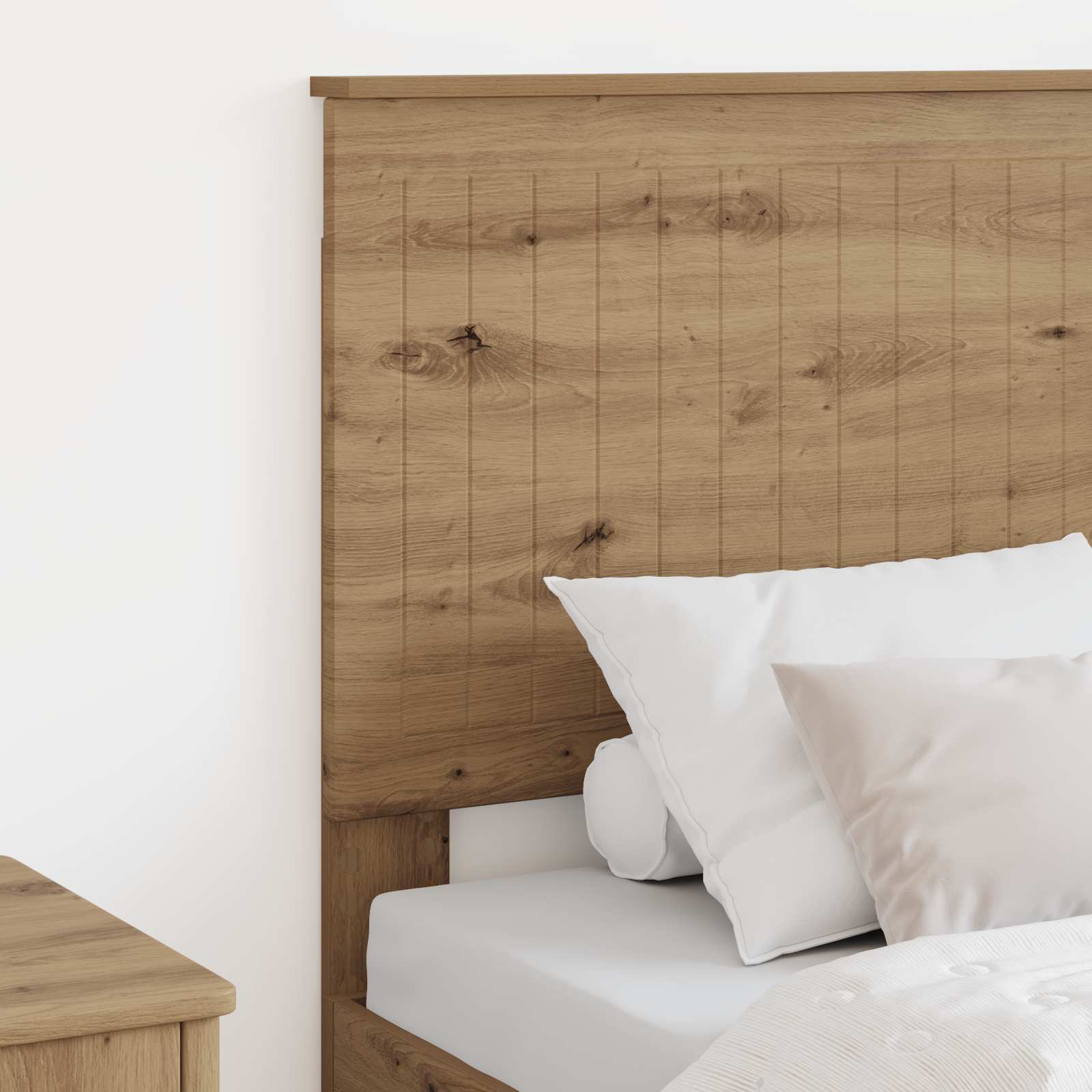 Hoofdbord met hoofdeinde Artisan Eiken 80 cm Bewerkt hout is nu te koop bij PeponiXL, paradijselijk wonen!