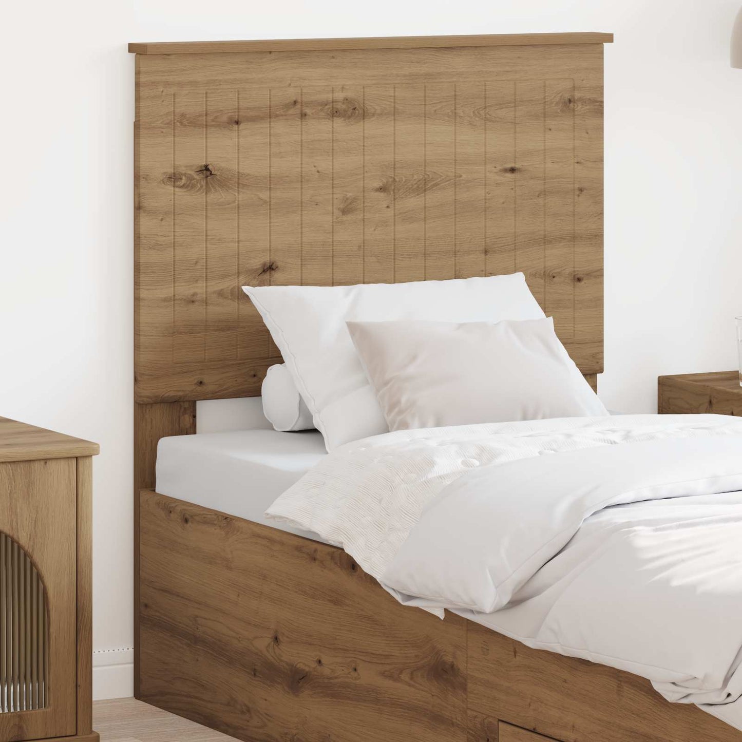 Hoofdbord met hoofdeinde Artisan Eiken 80 cm Bewerkt hout is nu te koop bij PeponiXL, paradijselijk wonen!