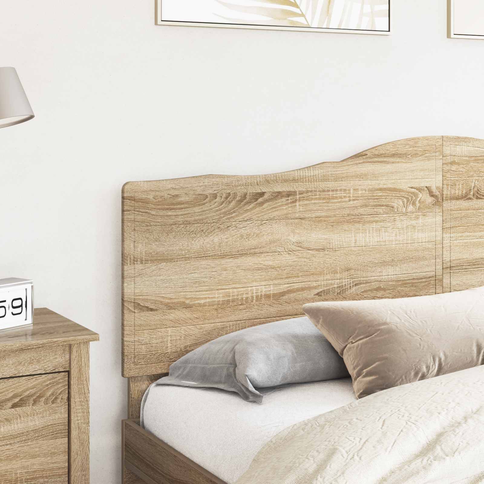 Hoofdbord Sonoma Eiken Bewerkt hout is nu te koop bij PeponiXL, paradijselijk wonen!