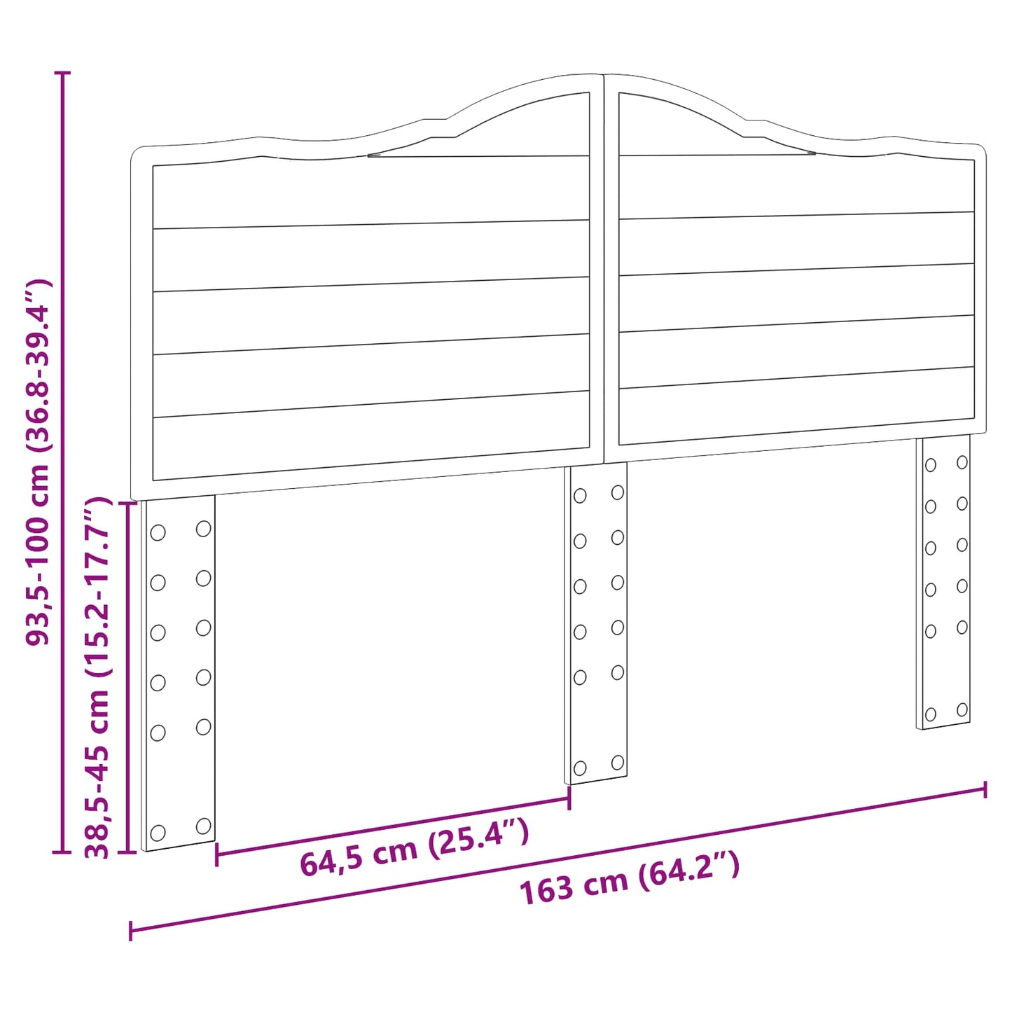 Hoofdbord Gerookt eiken Bewerkt hout is nu te koop bij PeponiXL, paradijselijk wonen!