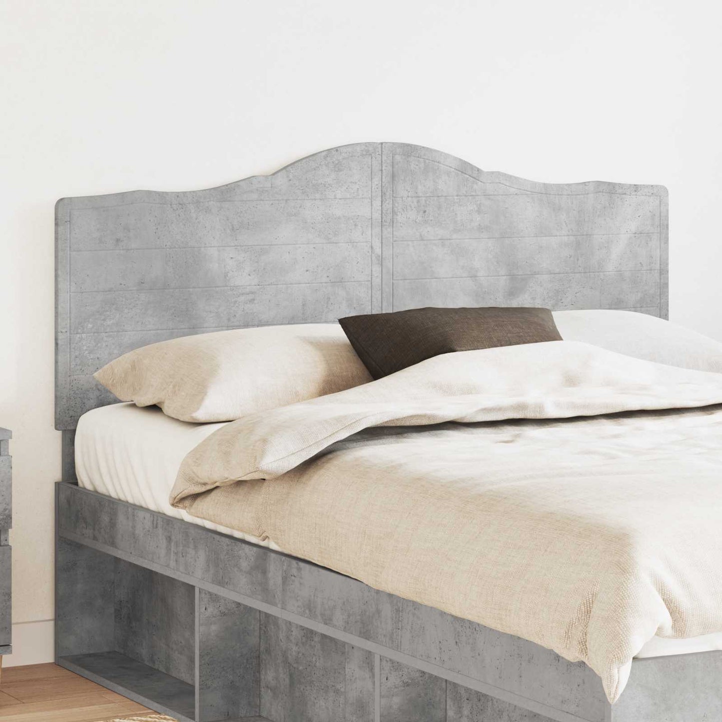 Hoofdbord Beton Grijs Bewerkt hout is nu te koop bij PeponiXL, paradijselijk wonen!
