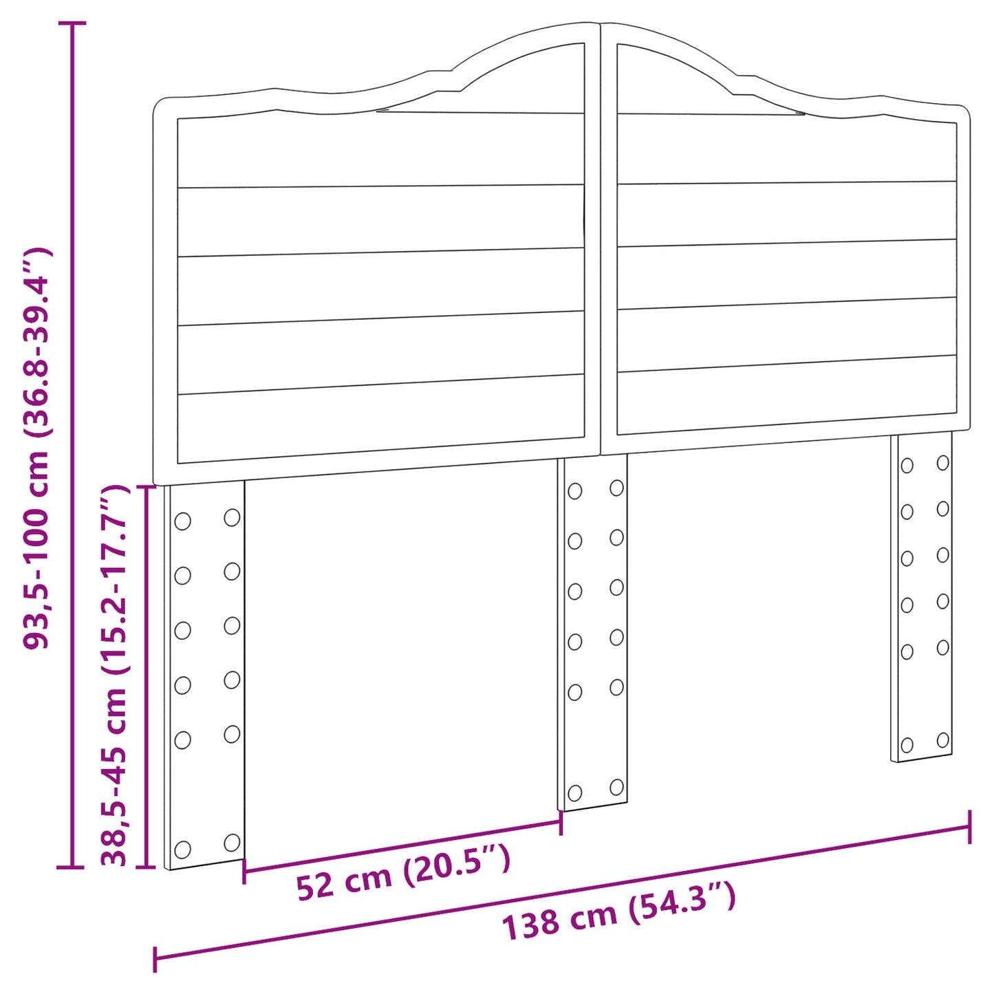 Hoofdbord Wit Bewerkt hout is nu te koop bij PeponiXL, paradijselijk wonen!