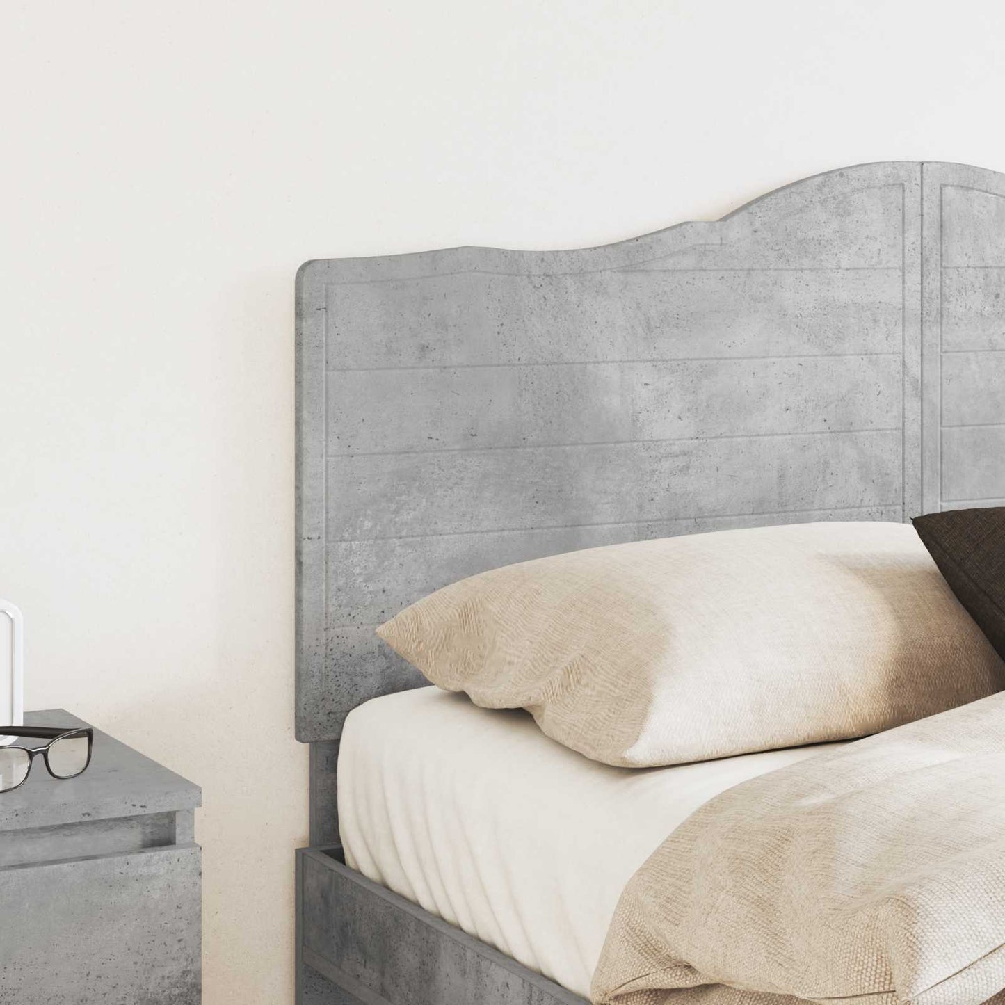 Hoofdbord Beton Grijs Bewerkt hout is nu te koop bij PeponiXL, paradijselijk wonen!