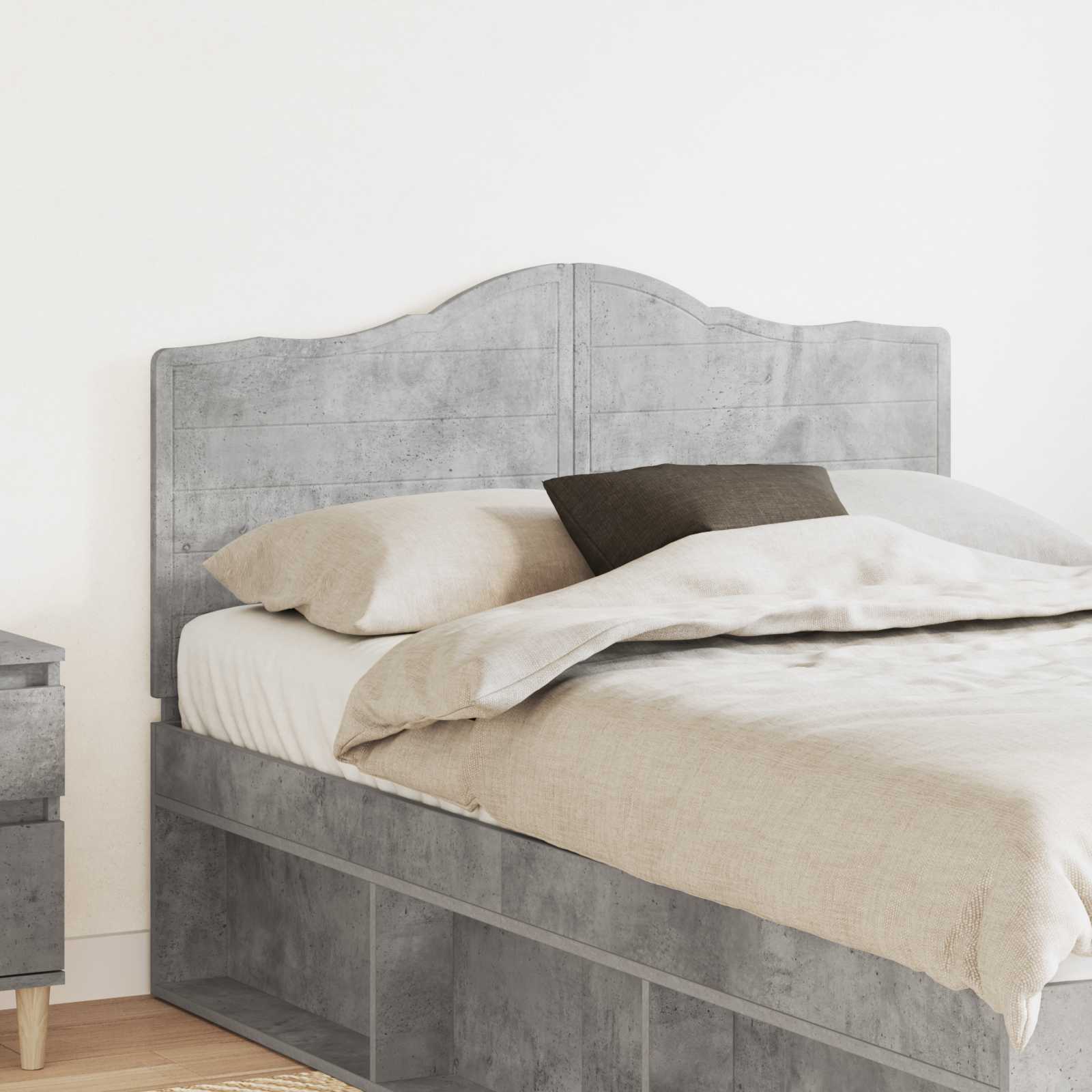 Hoofdbord Beton Grijs Bewerkt hout is nu te koop bij PeponiXL, paradijselijk wonen!