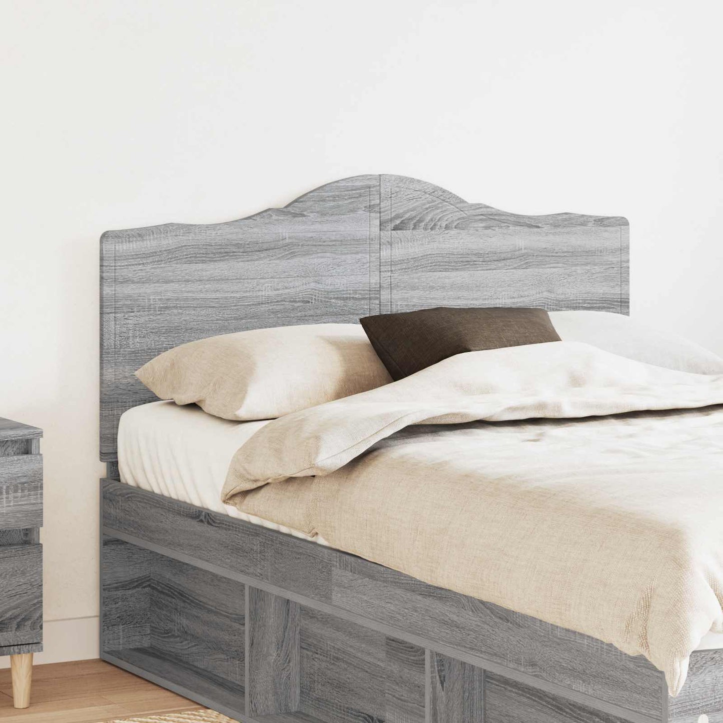 Hoofdbord Grijs Sonoma Bewerkt hout is nu te koop bij PeponiXL, paradijselijk wonen!