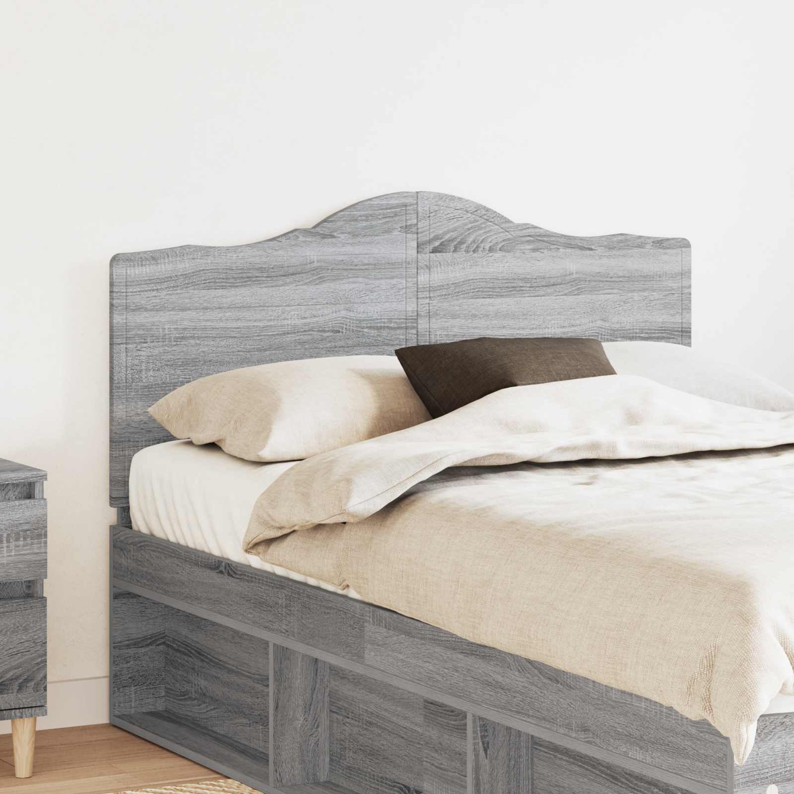 Hoofdbord Grijs Sonoma Bewerkt hout is nu te koop bij PeponiXL, paradijselijk wonen!
