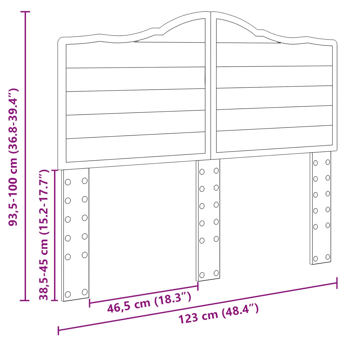 Hoofdbord Bruin Eiken Bewerkt hout is nu te koop bij PeponiXL, paradijselijk wonen!