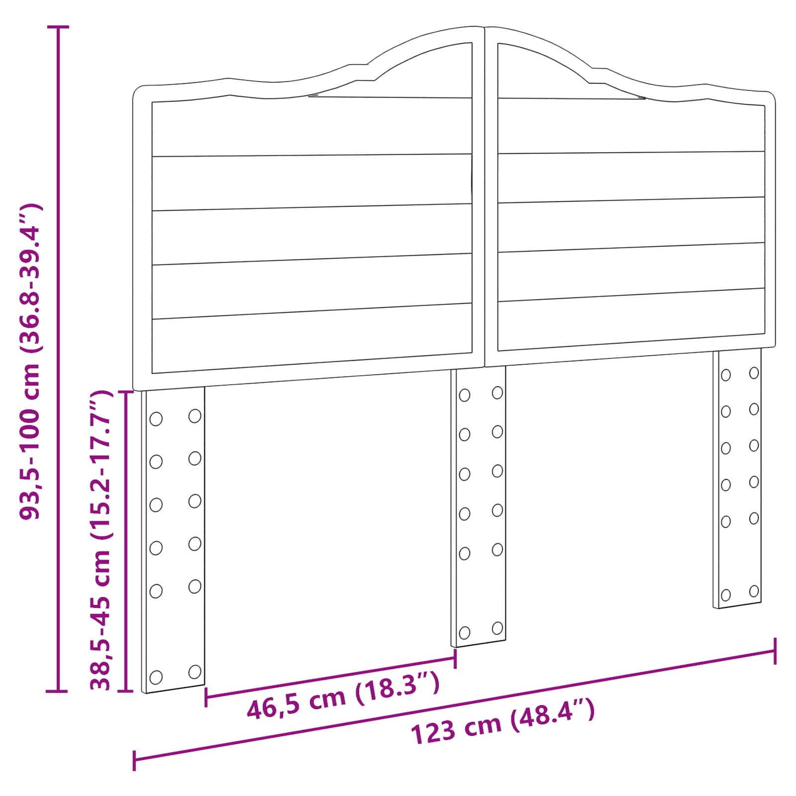 Hoofdbord Bruin Eiken Bewerkt hout is nu te koop bij PeponiXL, paradijselijk wonen!