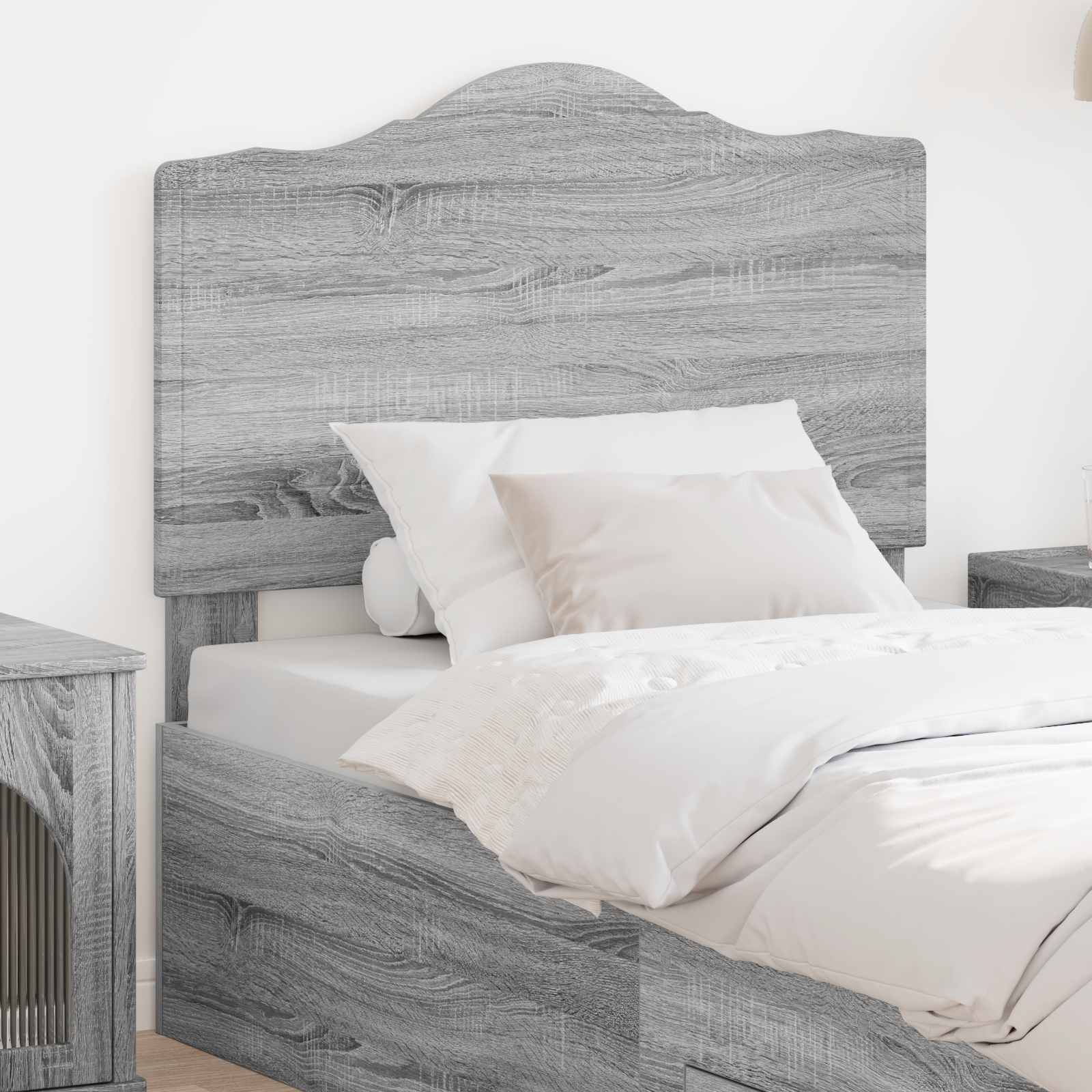 Hoofdbord Grijs Sonoma Bewerkt hout is nu te koop bij PeponiXL, paradijselijk wonen!