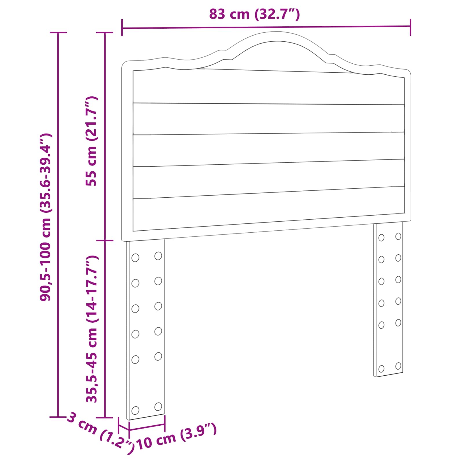 Hoofdbord Gerookt eiken Bewerkt hout is nu te koop bij PeponiXL, paradijselijk wonen!