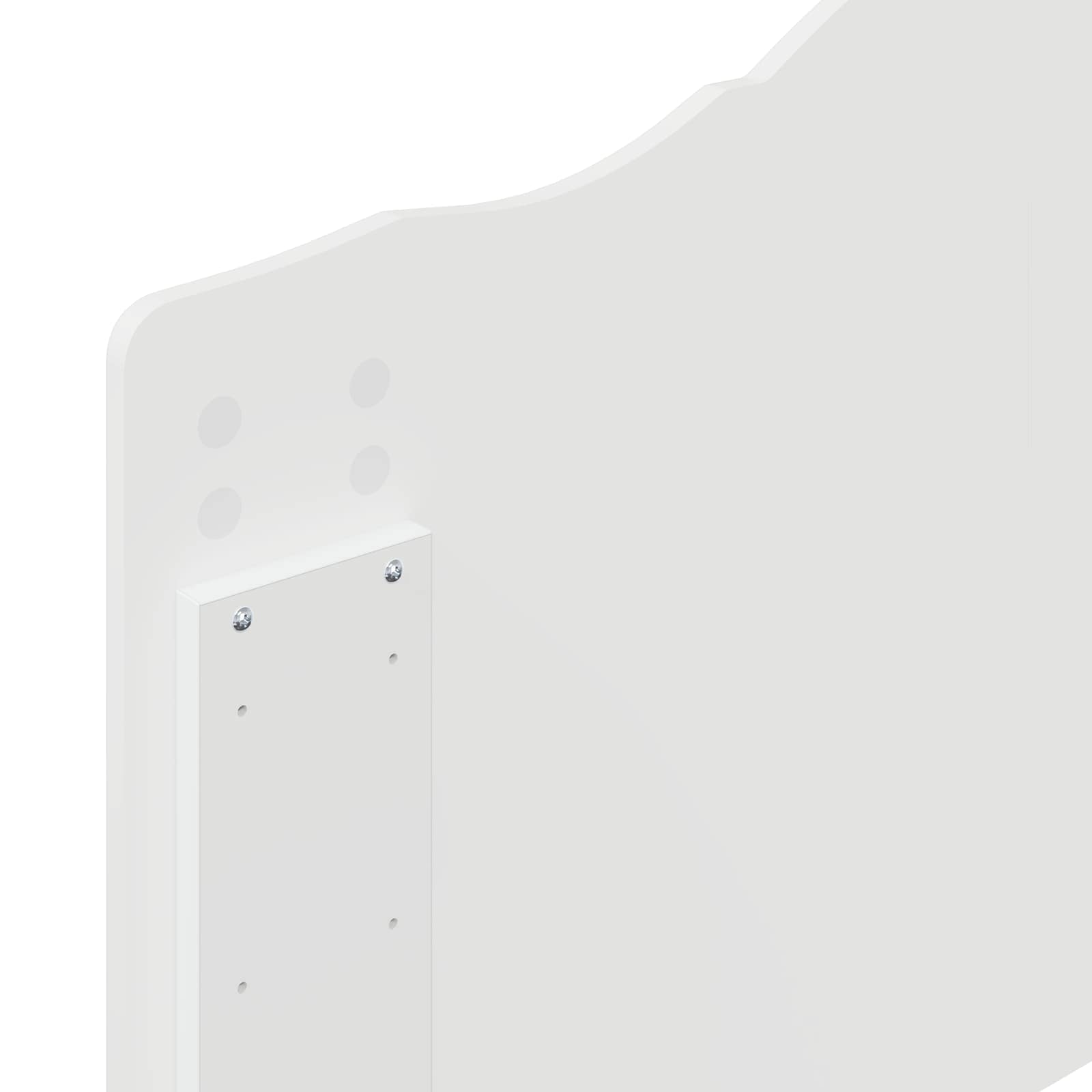Hoofdbord Glanzend Wit Bewerkt hout is nu te koop bij PeponiXL, paradijselijk wonen!