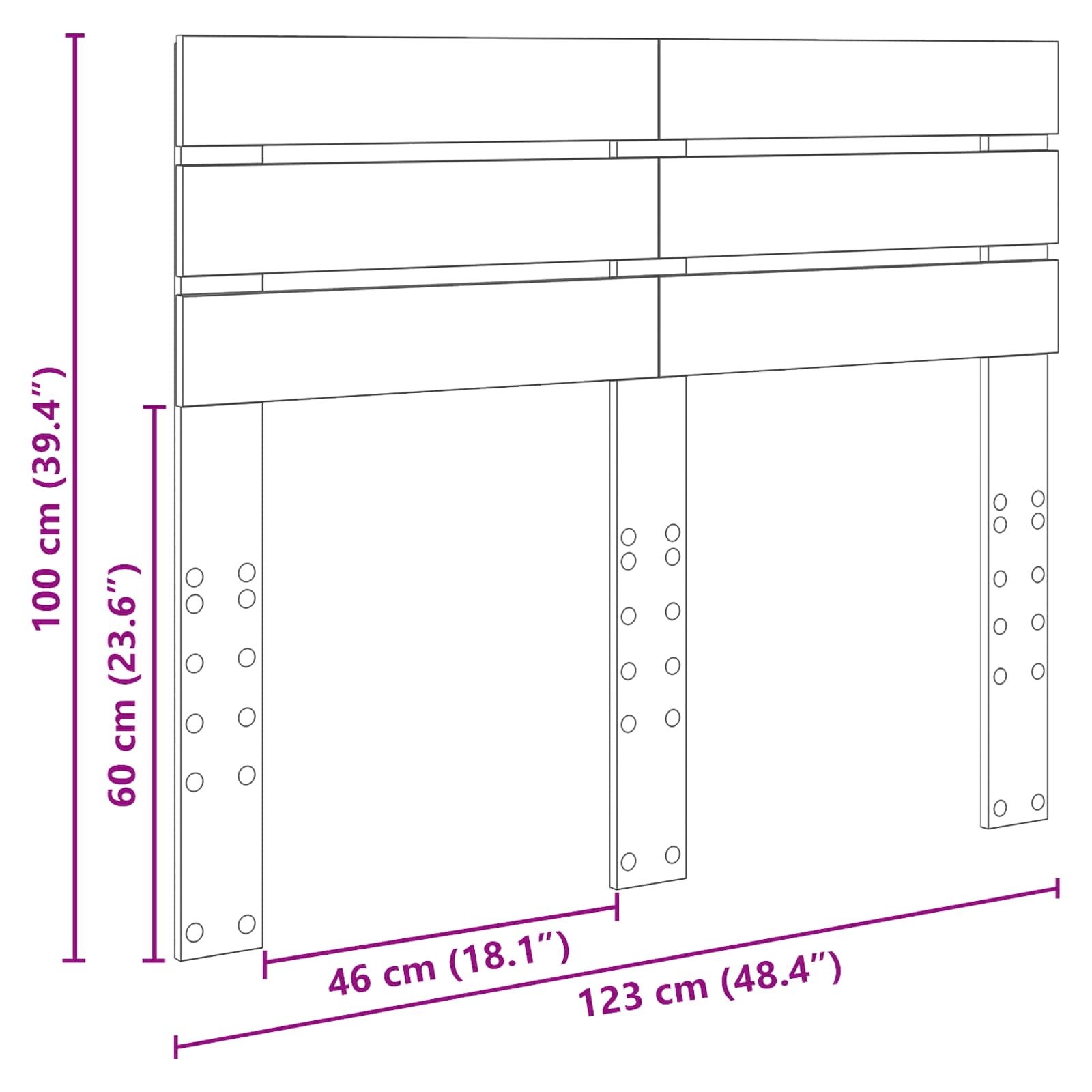 Hoofdbord Zwart Eiken Bewerkt hout is nu te koop bij PeponiXL, paradijselijk wonen!