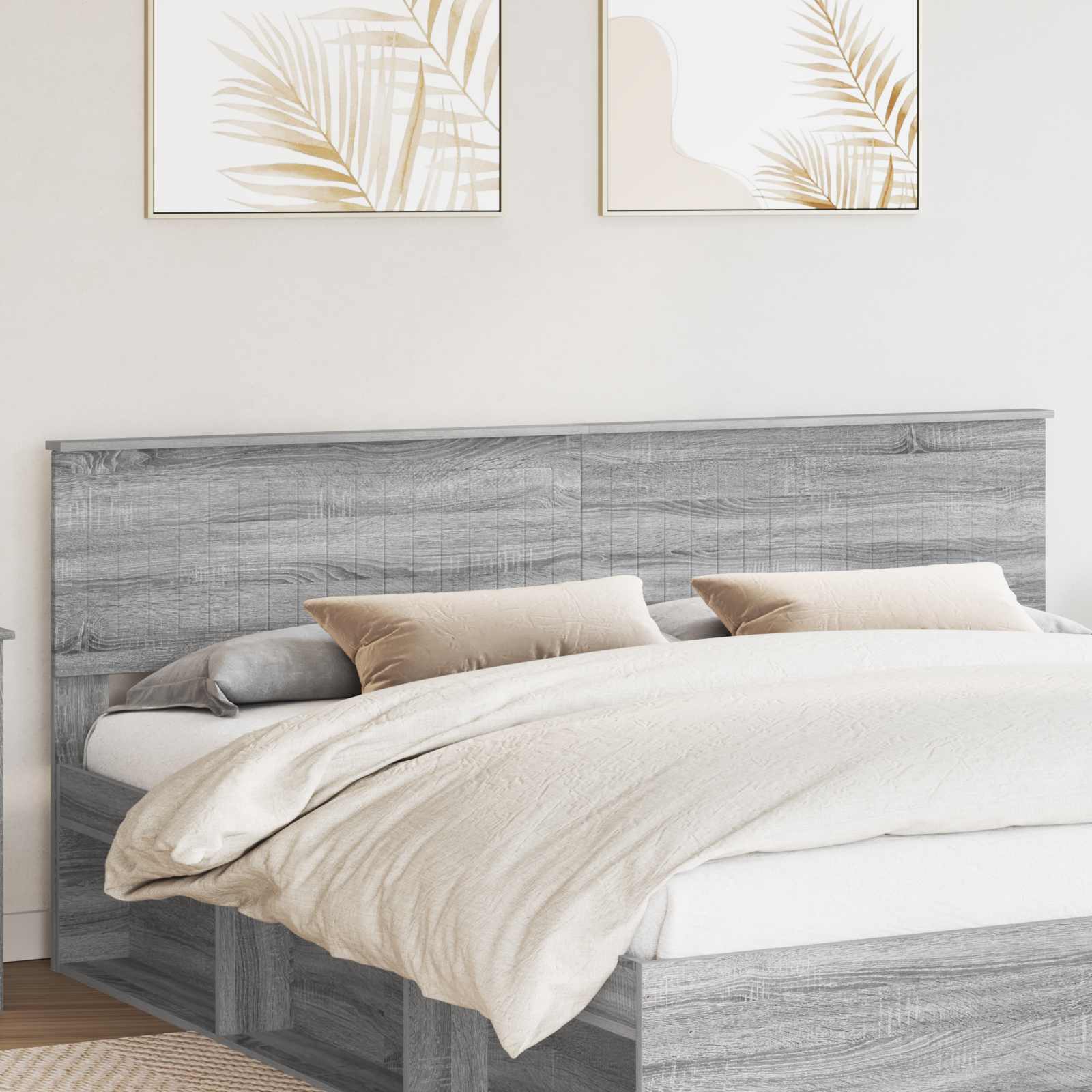 Hoofdbord Grijs Sonoma Bewerkt hout is nu te koop bij PeponiXL, paradijselijk wonen!