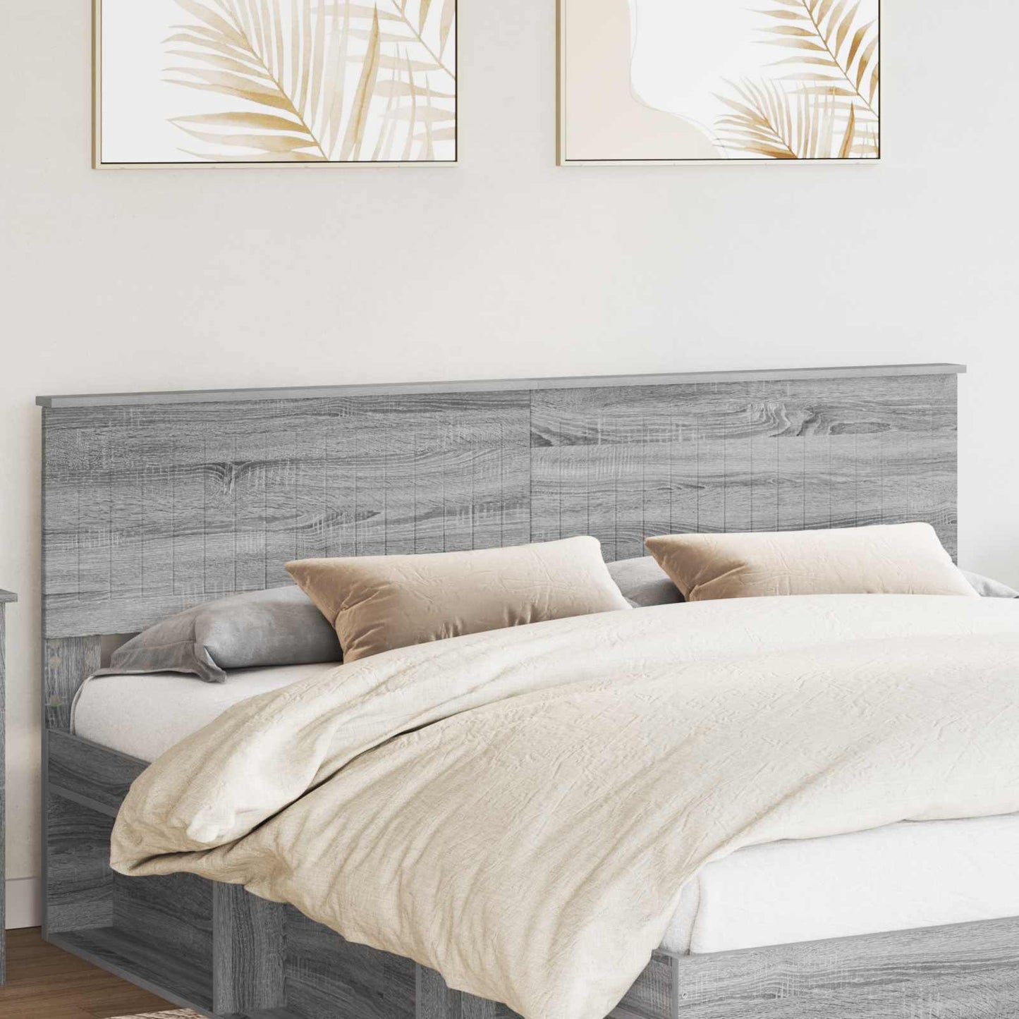 Hoofdbord Grijs Sonoma Bewerkt hout is nu te koop bij PeponiXL, paradijselijk wonen!