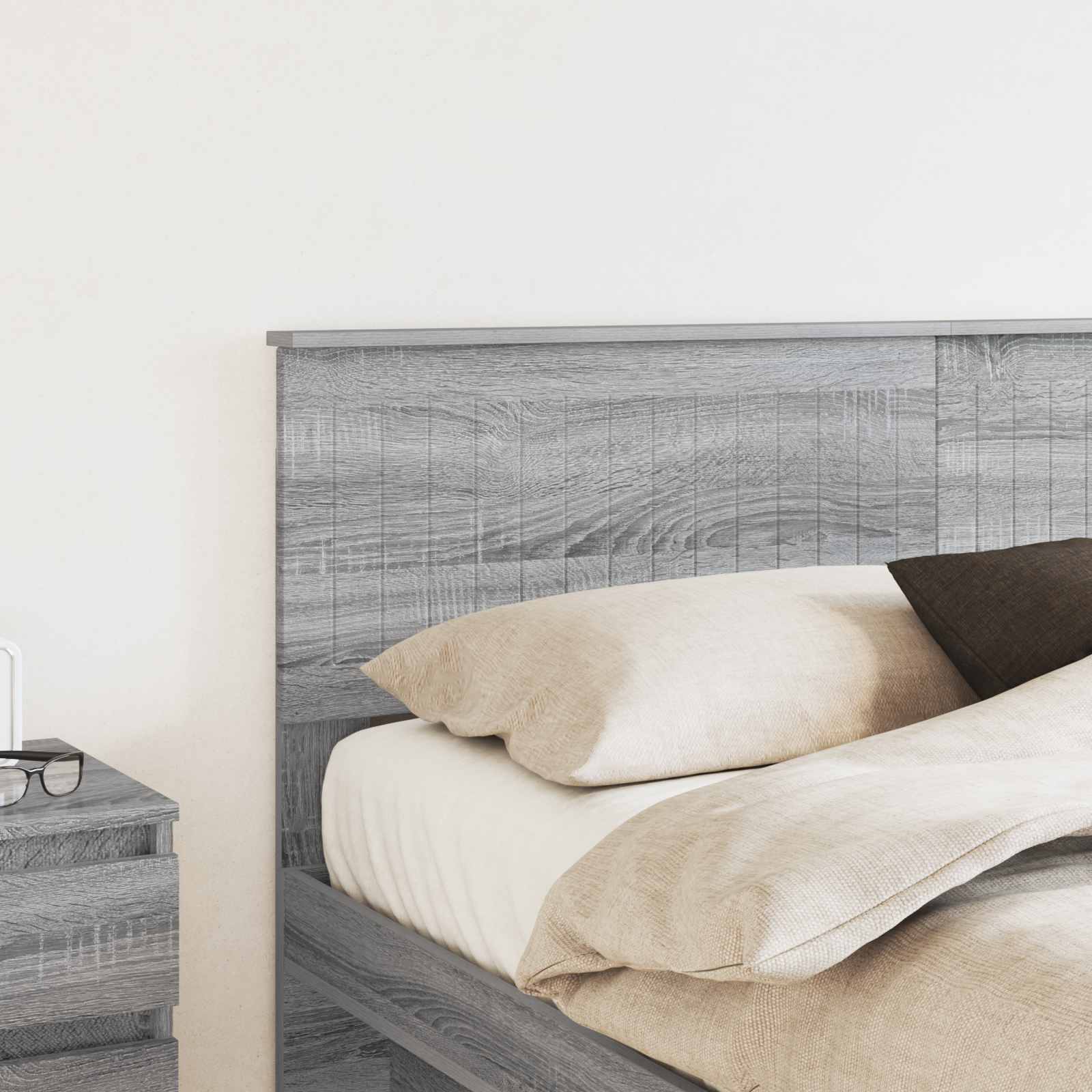 Hoofdbord Grijs Sonoma Bewerkt hout is nu te koop bij PeponiXL, paradijselijk wonen!