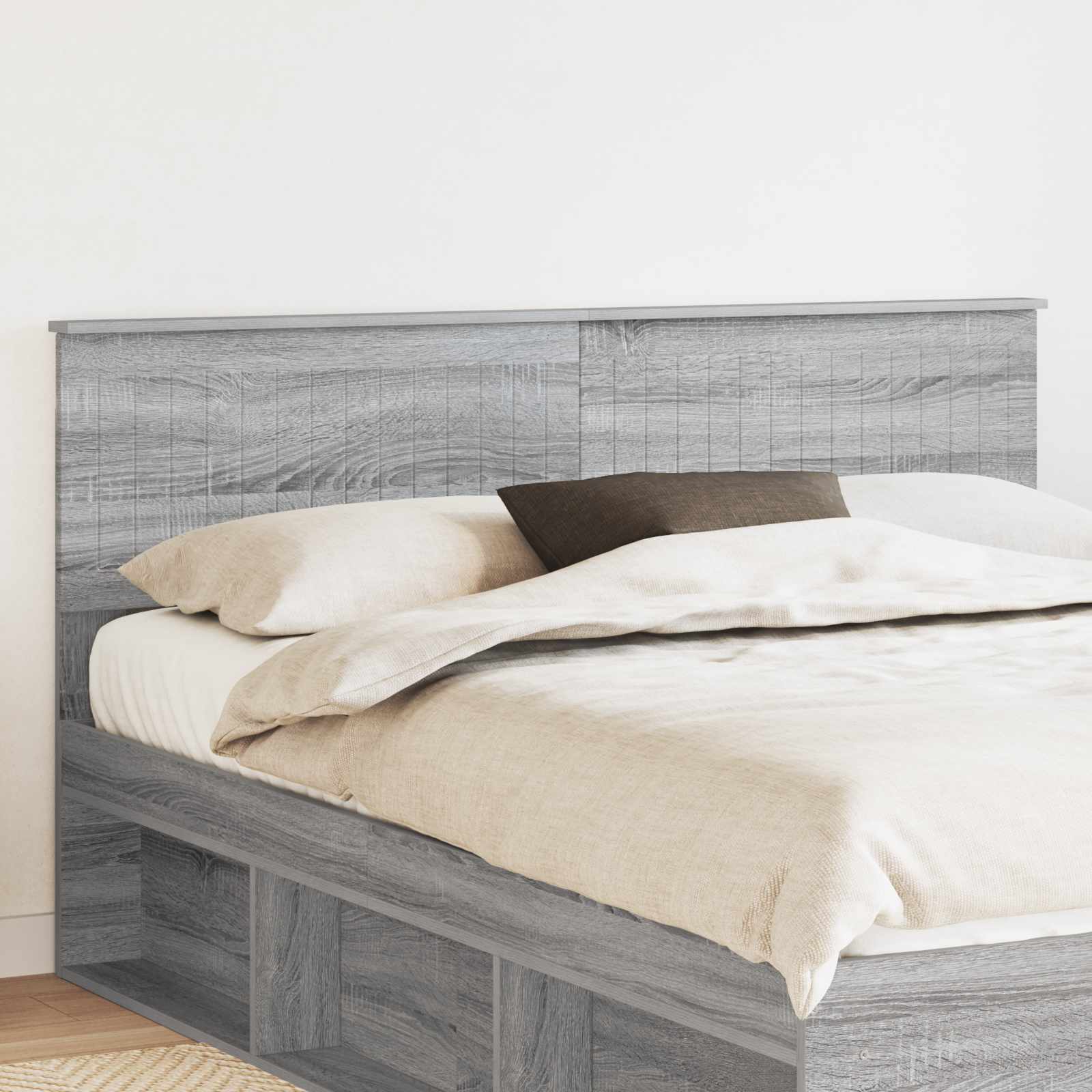 Hoofdbord Grijs Sonoma Bewerkt hout is nu te koop bij PeponiXL, paradijselijk wonen!