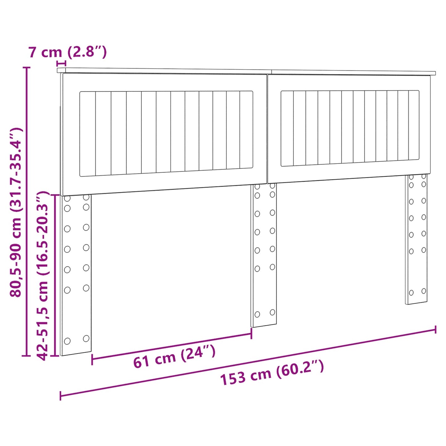 Hoofdbord Zwart Eiken Bewerkt hout is nu te koop bij PeponiXL, paradijselijk wonen!