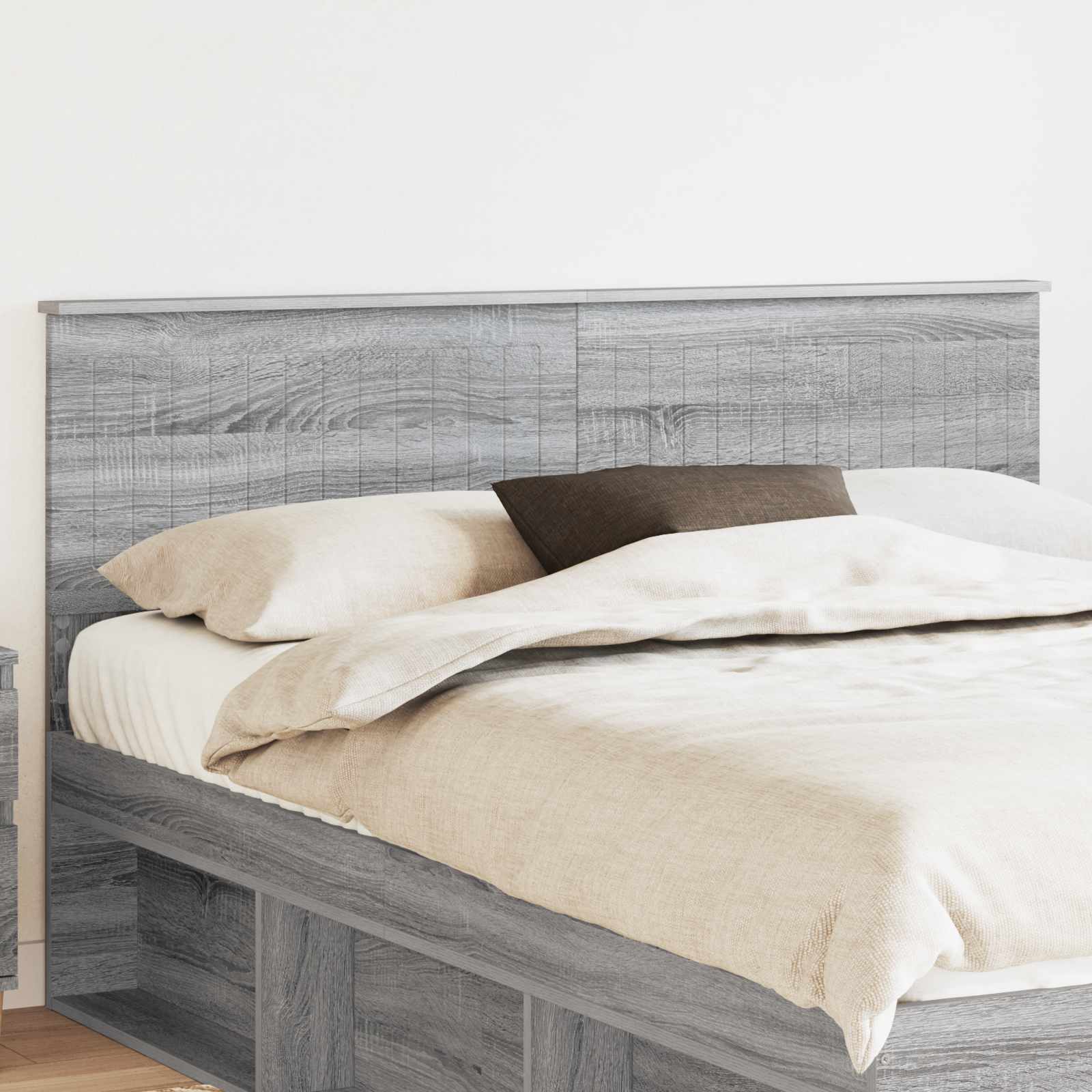 Hoofdbord Grijs Sonoma Bewerkt hout is nu te koop bij PeponiXL, paradijselijk wonen!