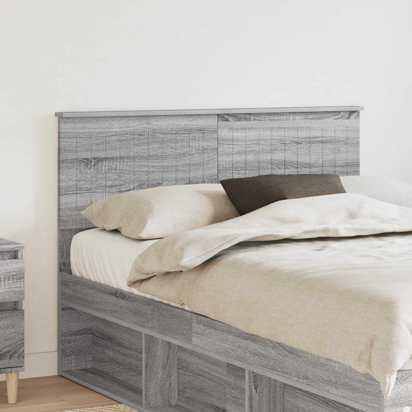 Hoofdbord Grijs Sonoma Bewerkt hout is nu te koop bij PeponiXL, paradijselijk wonen!