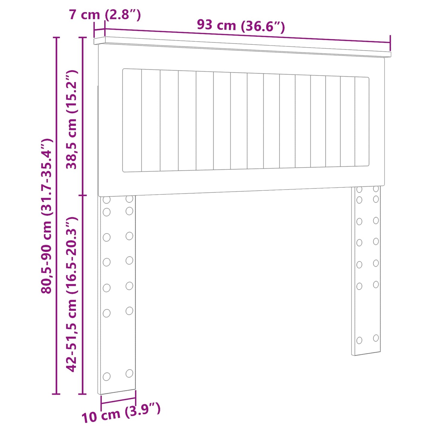 Hoofdbord Beton Grijs Bewerkt hout is nu te koop bij PeponiXL, paradijselijk wonen!