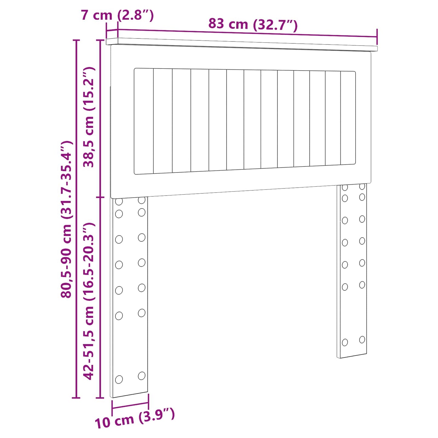 Hoofdbord Wit Bewerkt hout is nu te koop bij PeponiXL, paradijselijk wonen!