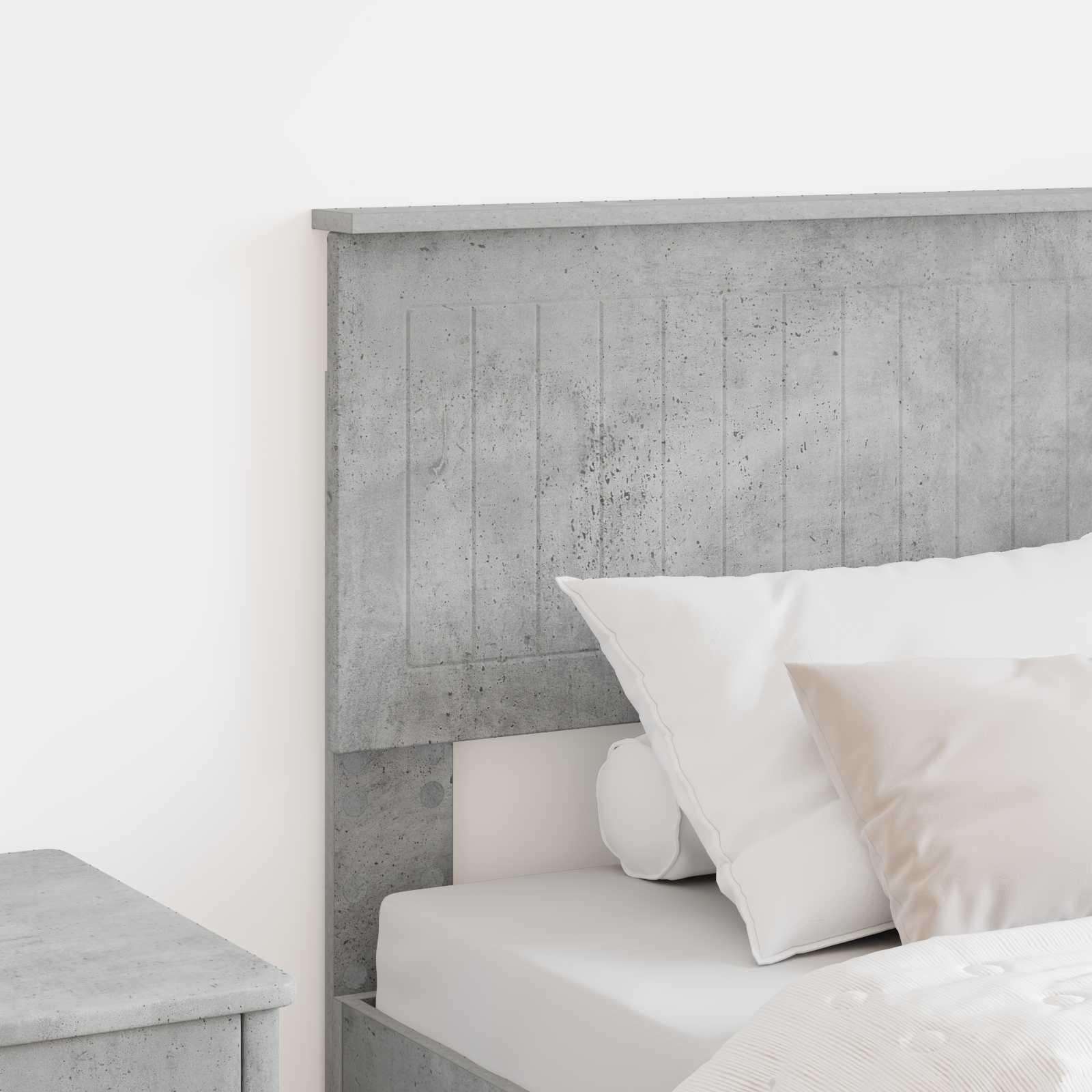 Hoofdbord Beton Grijs Bewerkt hout is nu te koop bij PeponiXL, paradijselijk wonen!