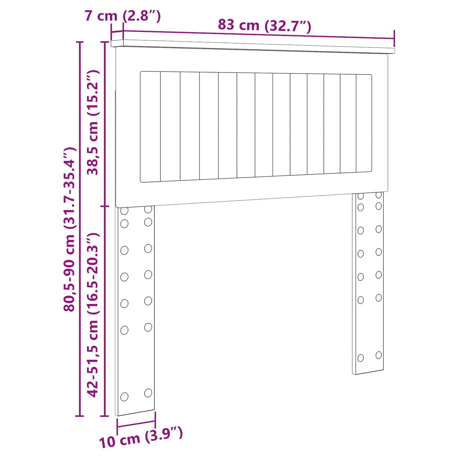 Hoofdbord Grijs Sonoma Bewerkt hout is nu te koop bij PeponiXL, paradijselijk wonen!
