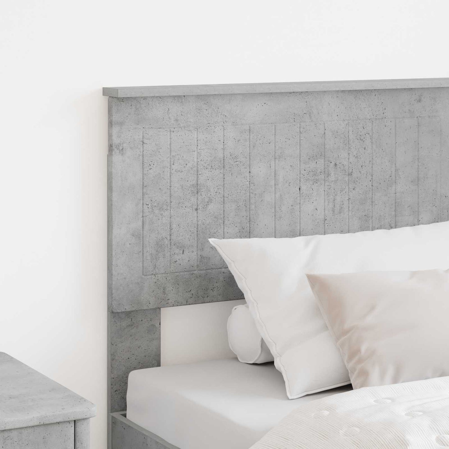 Hoofdbord Beton Grijs Bewerkt hout is nu te koop bij PeponiXL, paradijselijk wonen!