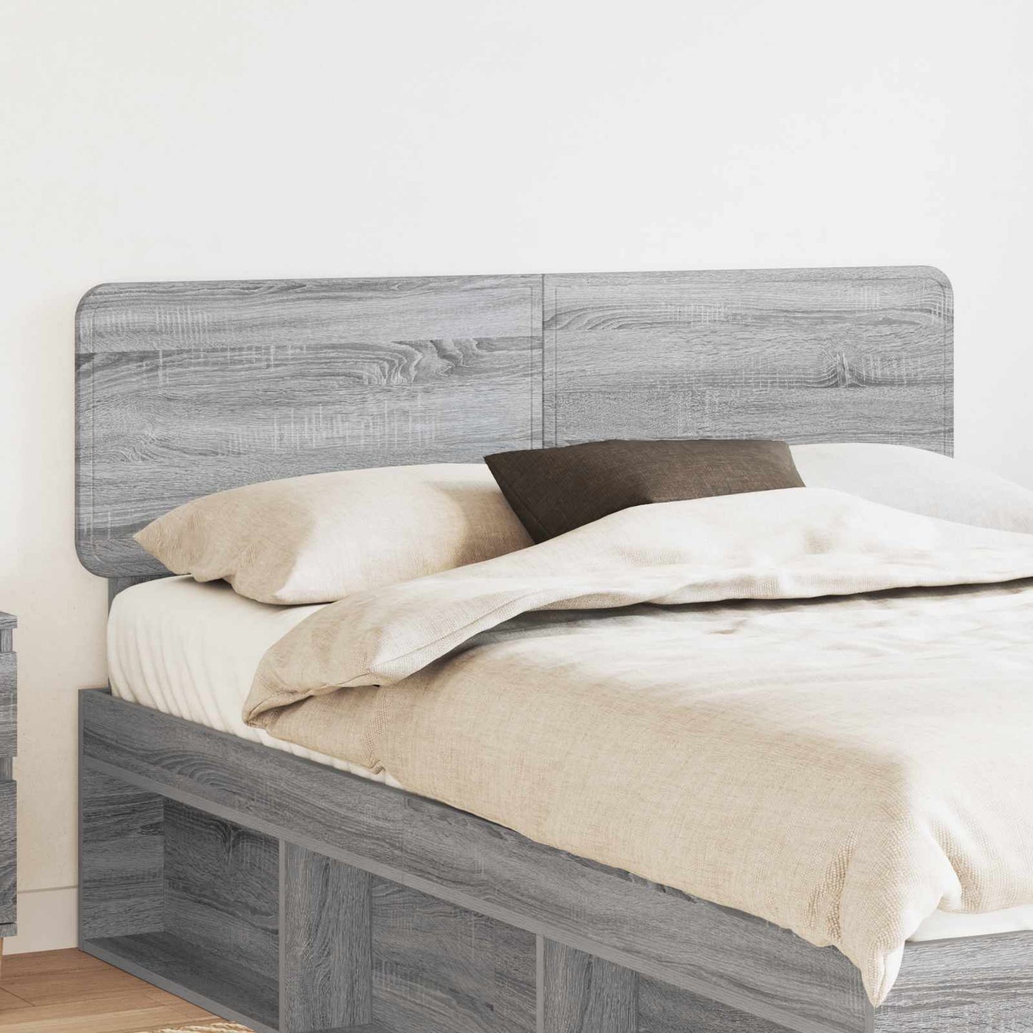 Hoofdbord Grijs Sonoma Bewerkt hout is nu te koop bij PeponiXL, paradijselijk wonen!