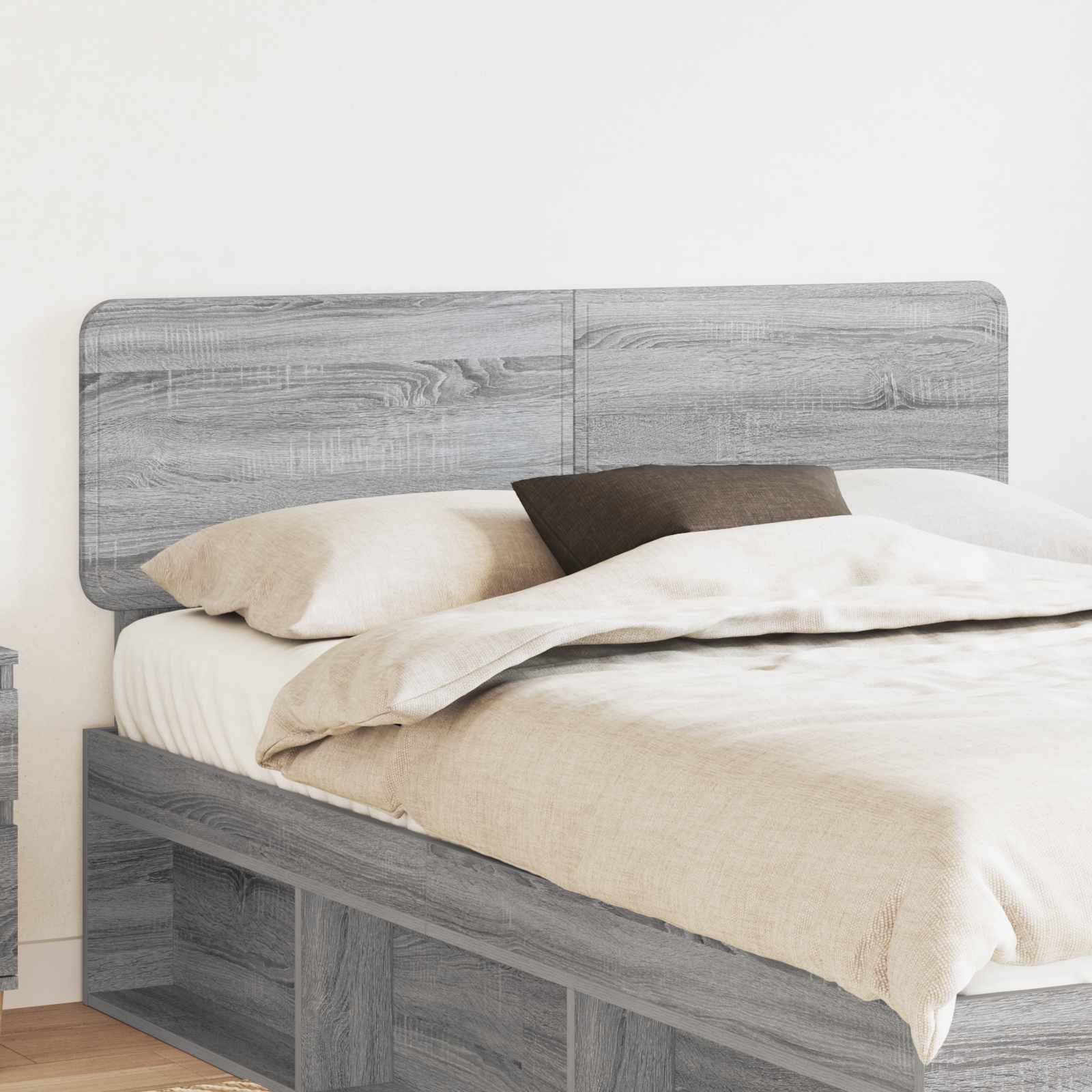 Hoofdbord Grijs Sonoma Bewerkt hout is nu te koop bij PeponiXL, paradijselijk wonen!