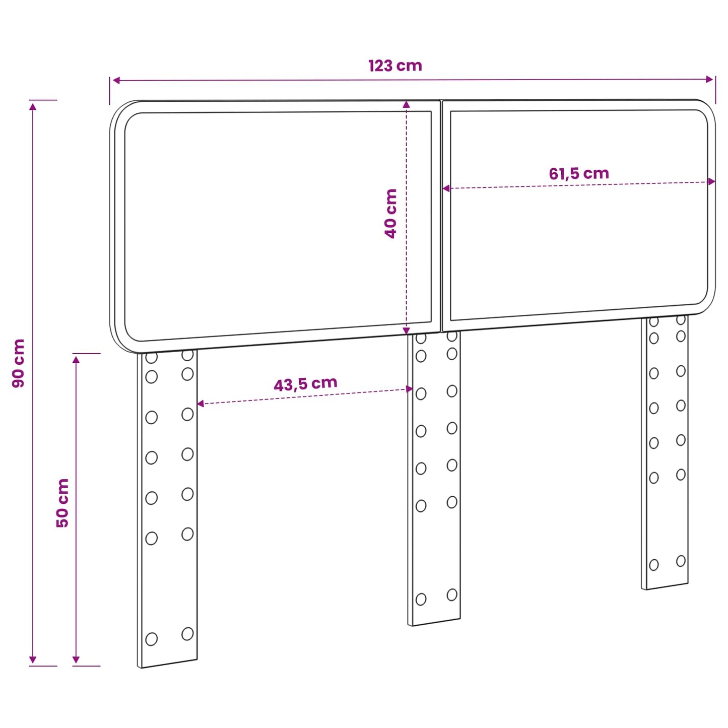 Hoofdbord Zwart Eiken Bewerkt hout is nu te koop bij PeponiXL, paradijselijk wonen!