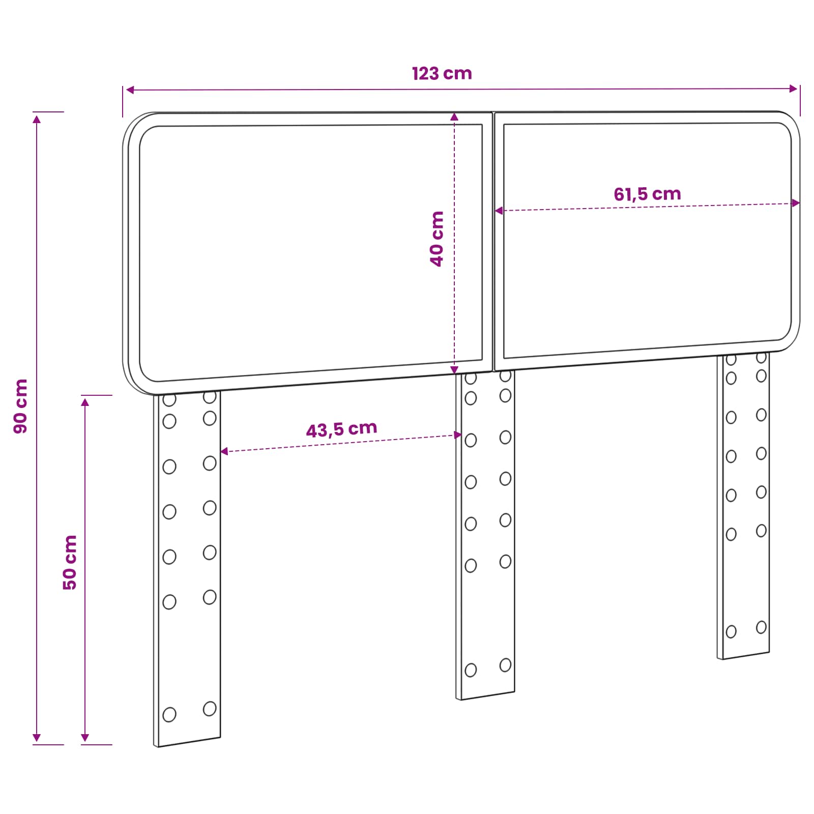 Hoofdbord Zwart Eiken Bewerkt hout is nu te koop bij PeponiXL, paradijselijk wonen!
