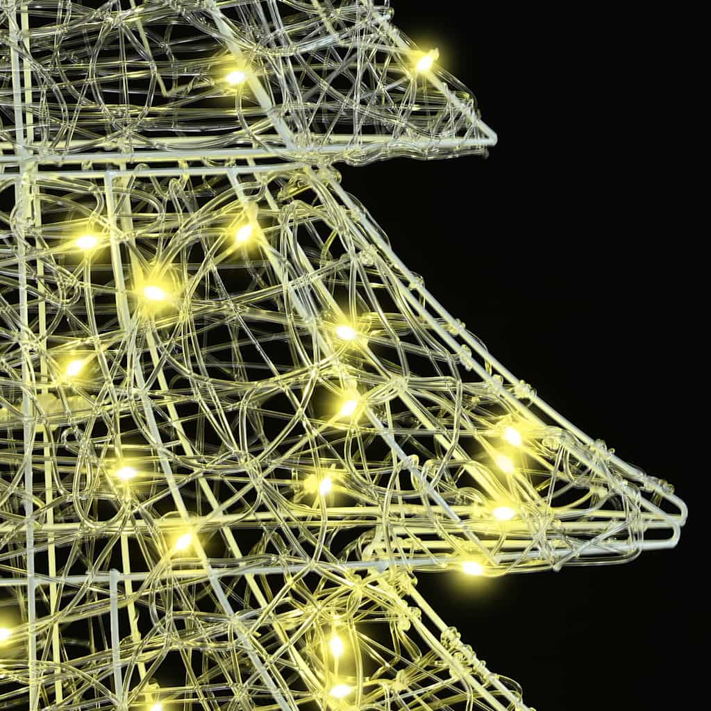Kerstboom met 100 LED Warmwit 120 cm Acryl is nu te koop bij PeponiXL, paradijselijk wonen!