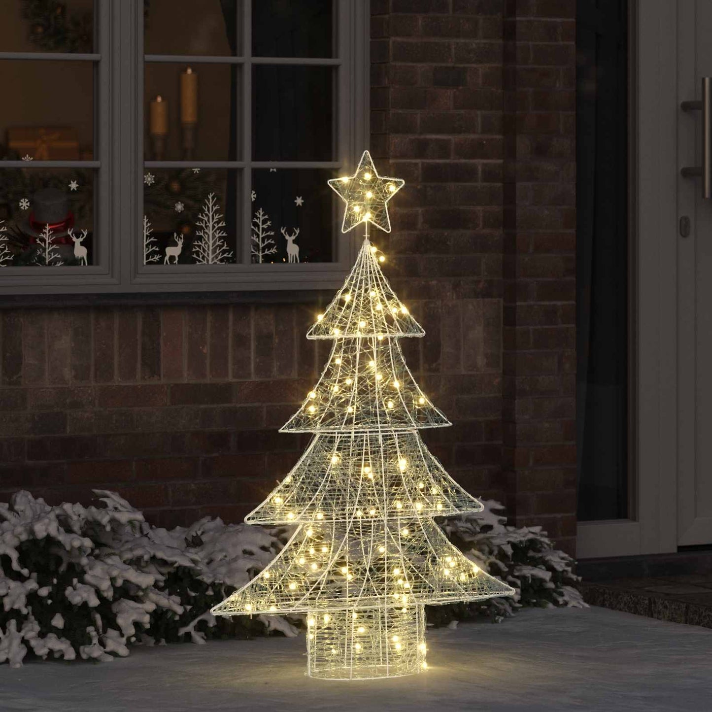 Kerstboom met 100 LED Warmwit 120 cm Acryl is nu te koop bij PeponiXL, paradijselijk wonen!