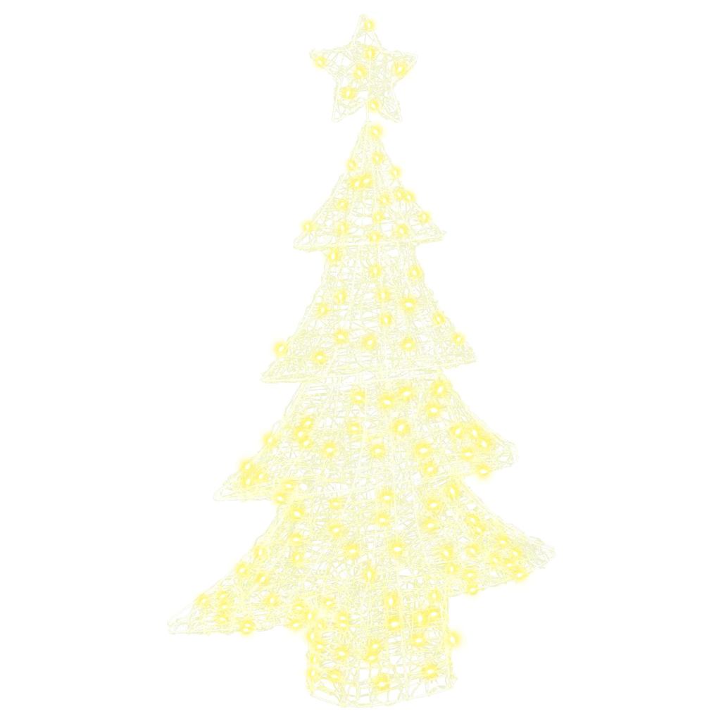 Kerstboom met 100 LED Warmwit 120 cm Acryl is nu te koop bij PeponiXL, paradijselijk wonen!